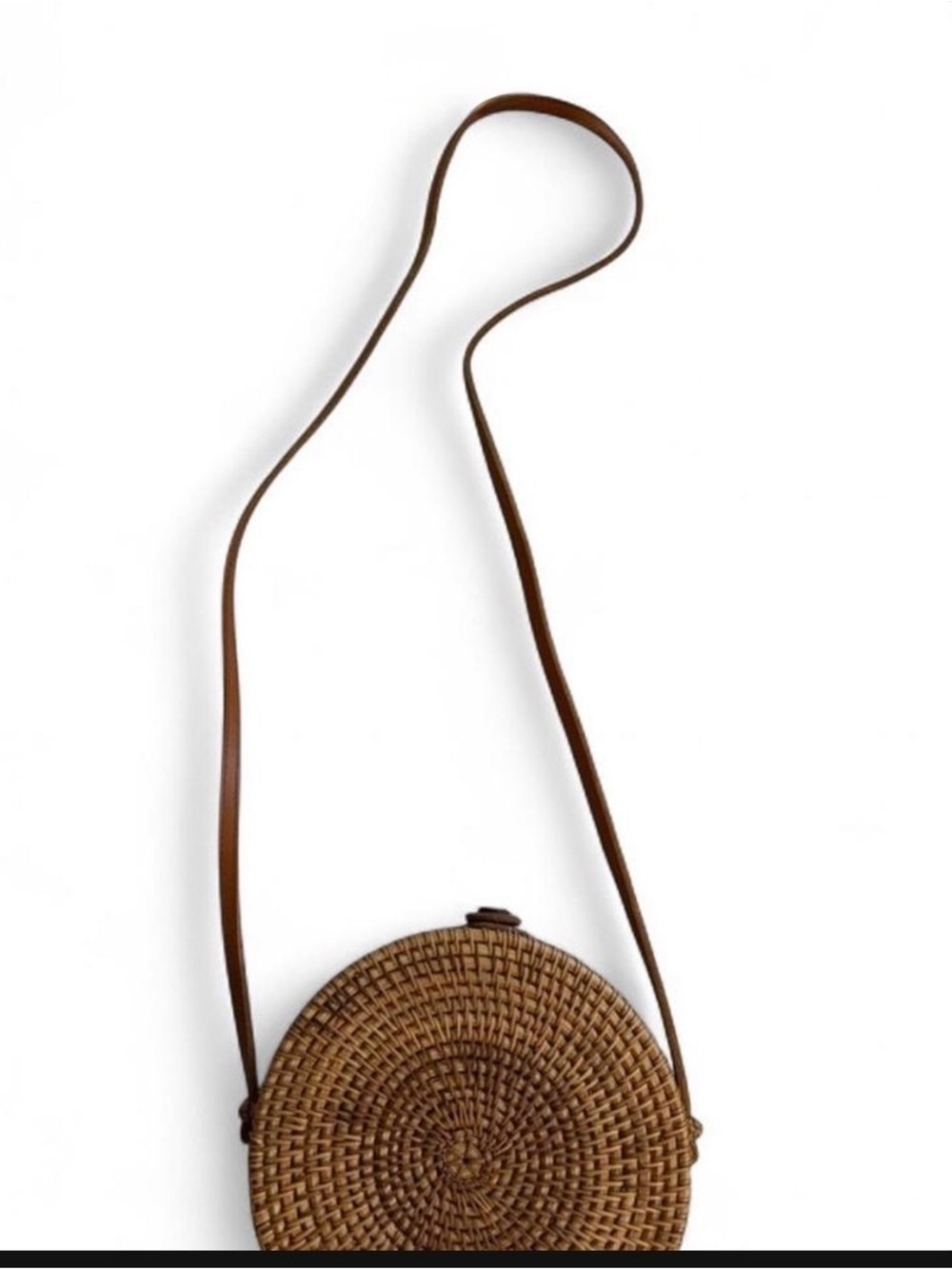 Brown Woven Crossbody Bag